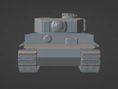 Tiger 1 Tank 3D Model game-ready Low-poly 3D model