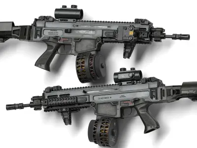 Bren CZ 805 A1 A2 V1 Low-poly 3D model