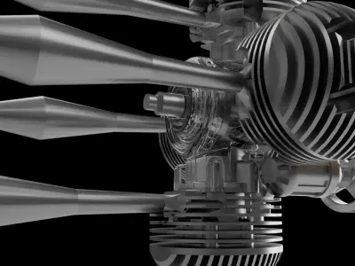 Aerospace engine  X-Engine 3D model