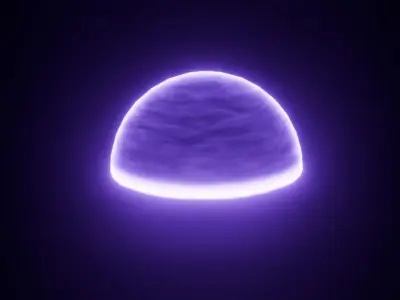 magic energy shield Low-poly 3D model