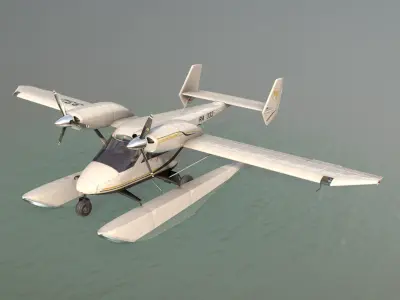 Accord-201 Floatsplane BlackGoldLines Livery Low-poly 3D model