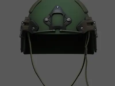 Helmet military combat fantasy futuristic  Low-poly 3D model get