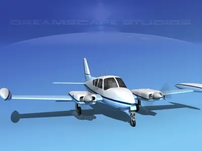 Cessna 320 Skyknight V02 3D model