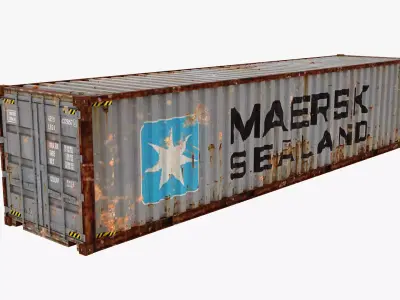 Cargo Shipping Container 3D model 03 Low-poly 3D model
