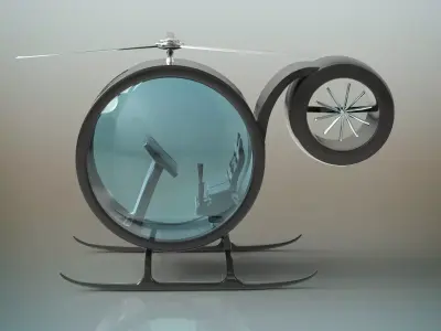 Futuristic Helicopter 3D model