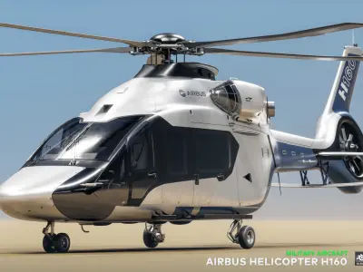 Airbus Helicopter H160 - Military Helicopter Low-poly 3D model