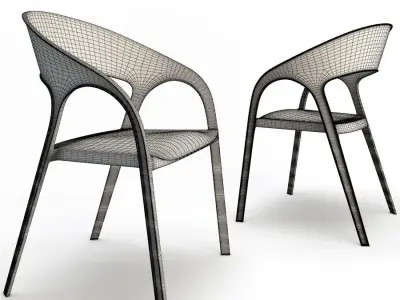 Plastic Chair Gossip Starck Free 3D model