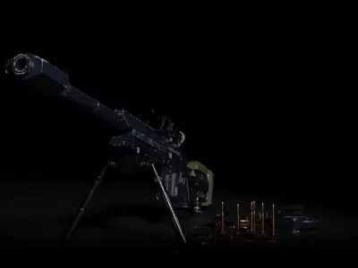 FATAL X59 Sniper Low-poly 3D model