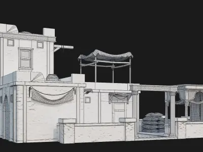 13-16 - Arabic Houses 4K Low-poly 3D model