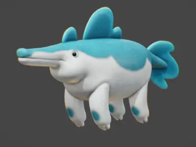 Sea Creature Low-poly 3D model