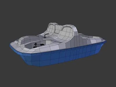 Pedal Boat Low-poly 3D model purchase