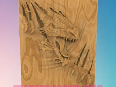  Raptor 3D MODEL STL FILE FOR CNC ROUTER LASER 3D print model