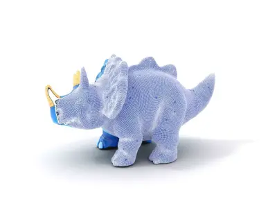 Blue Triceratops Toy model pack Low-poly 3D model