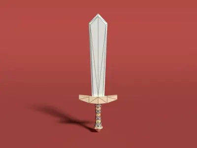 Sword Basic Game Free low-poly 3D model