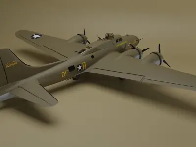B17 Flying Fortress Memphis Belle 3D model