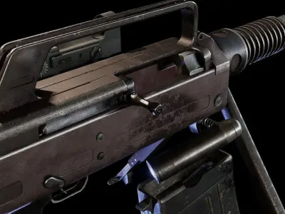 Ukrainian RG-1 Grenade Launcher Low-poly 3D model