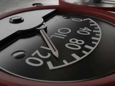 Aircraft Cockpit Gauges - Avionics Low-poly 3D model