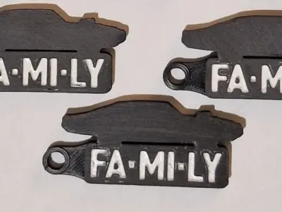 Family Keychain Free 3D model