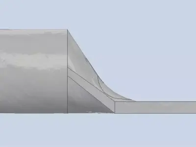 Copper tubular terminal 70mm 3D model