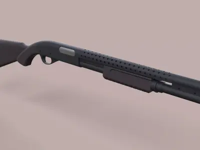 Remington 870 from the movie Terminator 3 3D model