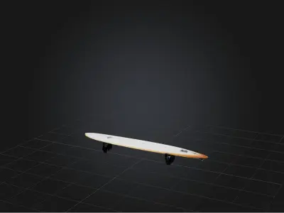 Surfboard Low-poly 3D model