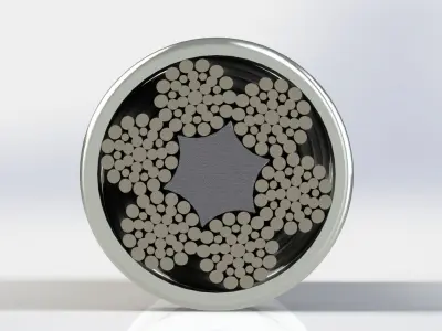 Steel rope sample GOST 7668 3D model