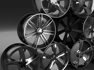 Car rims collection 1 3D model