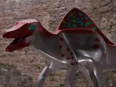 Modelo Espinossauro By BluRaptorMsv Free low-poly 3D model