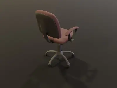 gaming gamer chair Old office style little dirty texture Free low-poly 3D model