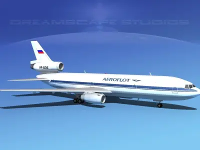 Douglas DC-10 Aeroflot 3D model
