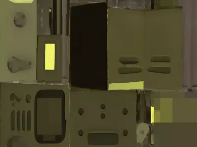 Military radio transceiver 3D model