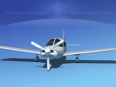 Piper Cherokee Six 300 Bare Metal 3D model