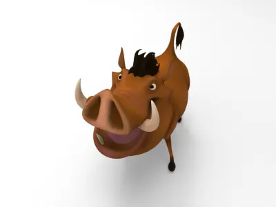 Pumba warthog from lion king 3D model
