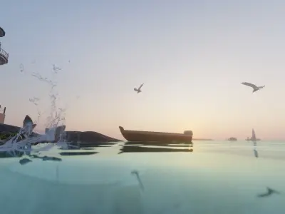 3D Lighthouse Portside Low-poly 3D model