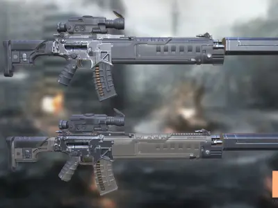 PBR Weapons pack  Low-poly 3D model