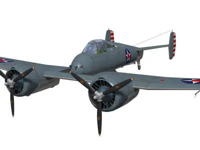 Grumman XF5F Skyrocket 3D model