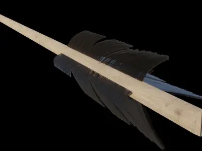 Ultra lowpoly arrow Low-poly 3D model