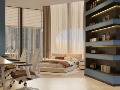  Office interior scene 28 3D model