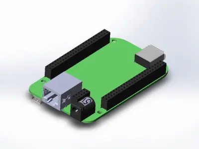 Beaglebone microcontroller board Free 3D model