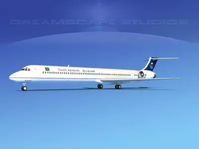 McDonnell Douglas MD-90 Saudi Arabian  3D model