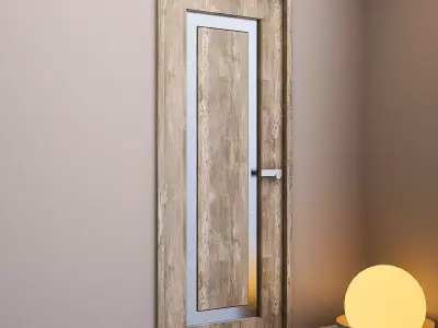 Door 5 wooden 3D model