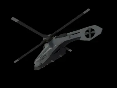 police helicopter 3D model