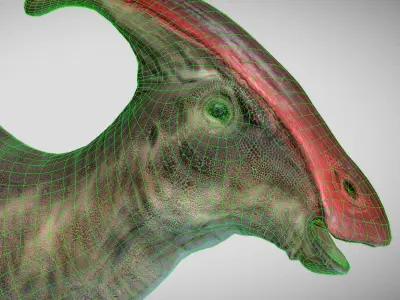 Parasaurolophus Low-poly 3D model