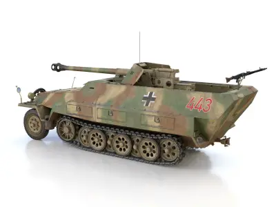 SDKFZ 251 22 - Ausf D - Pakwagen - 19 PzDiv 3D model