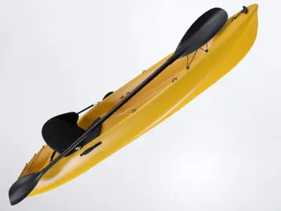 Low Poly PBR Kayak Low-poly 3D model