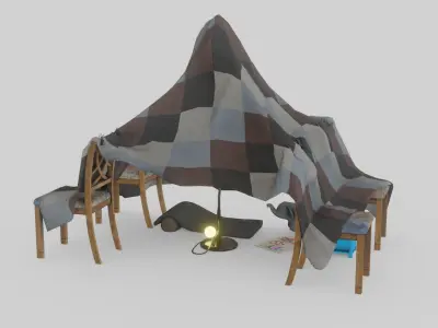 Blanket Fort Free low-poly 3D model