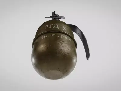 RGD-5 Soviet Hand Grenade - Concept and Cinematic Ready PBR 3D model