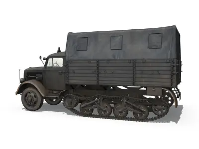 Opel Blitz Maultier - Half-Truck Cargo truck - 17 PzDiv 3D model