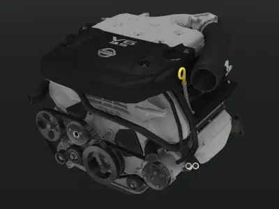 Nissan 350z VQ35DE engine Low-poly 3D model