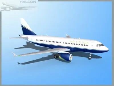 Falcon3D A319 JAB Airlines 3D model